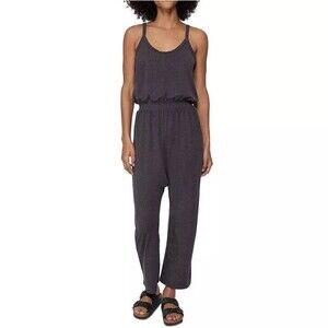 Spiritual Gangster S Maxin Relaxin Gray Heathered Jumpsuit Harem Triblend Strap